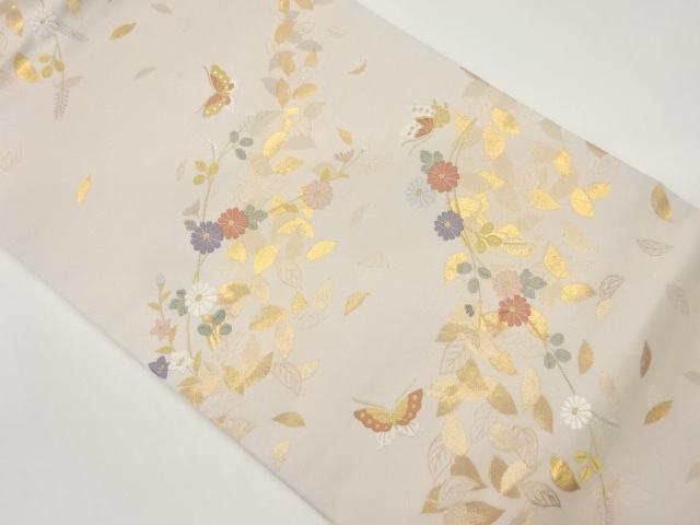 JAPANESE NAGOYA OBI / WOVEN FLOWER
